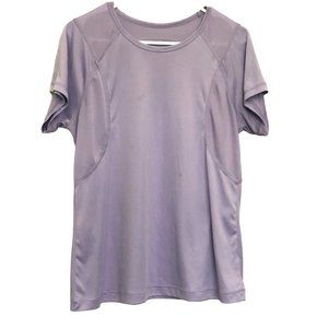 Jockey Workout Tee Womens Size Large Lavender Purple Short Sleeve Round Neck